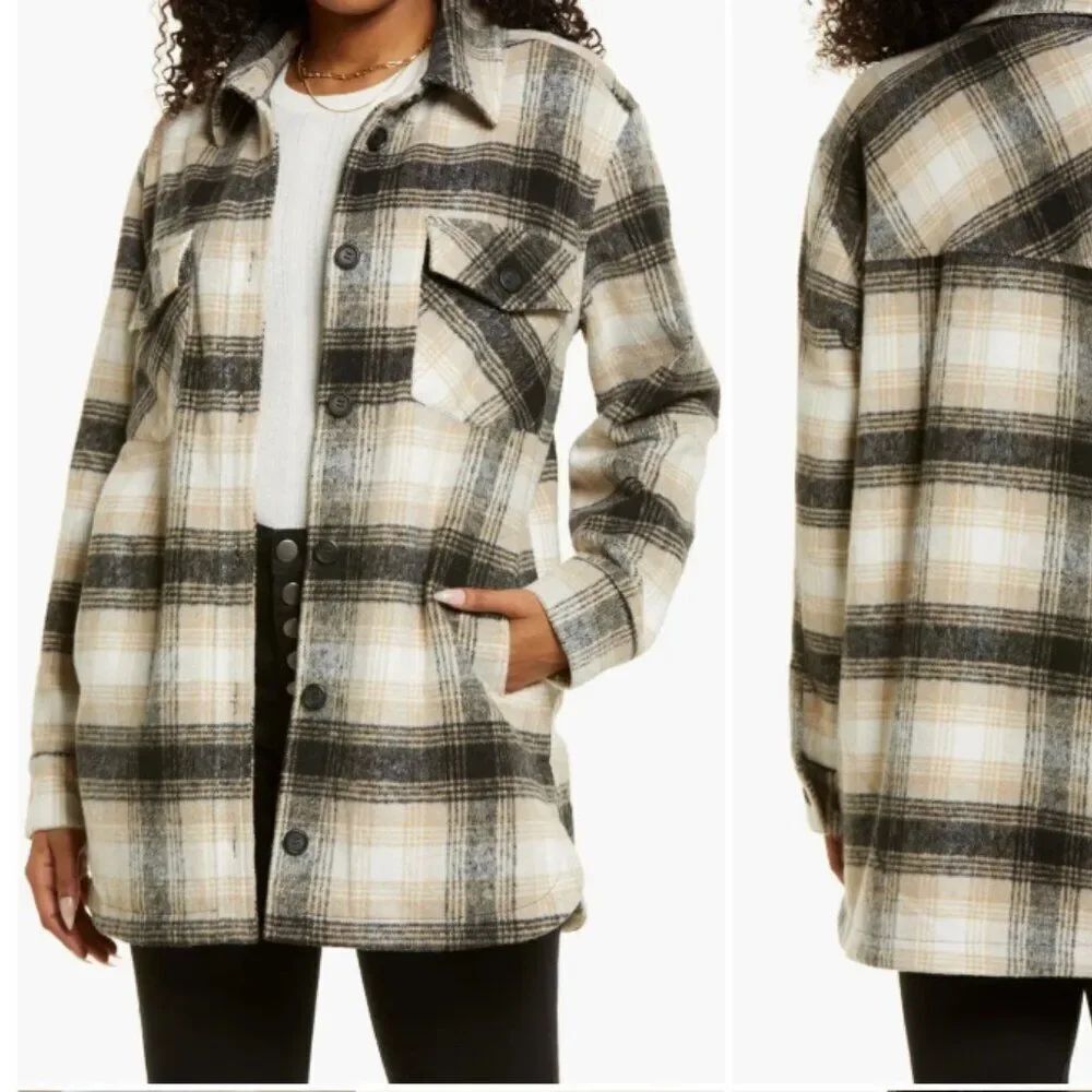 Like New! Thread & Supply Plaid Shirt Jacket Pockets in Size M